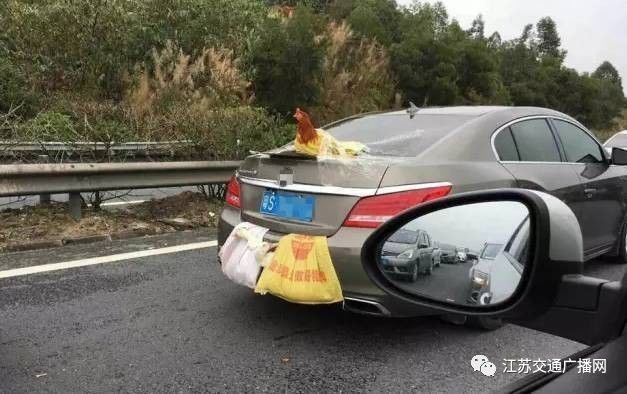 車主高速遇陪跑伙伴，雙閃告別顯真情