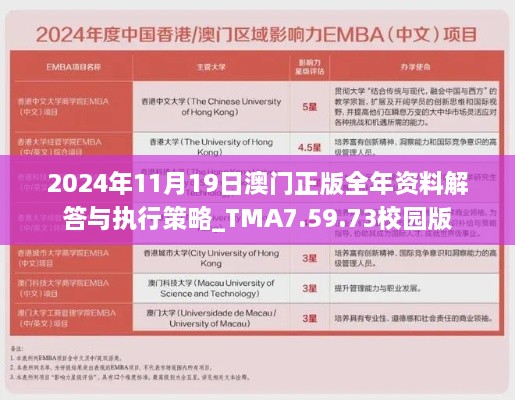 2024年11月19日澳門正版全年資料解答與執(zhí)行策略_TMA7.59.73校園版