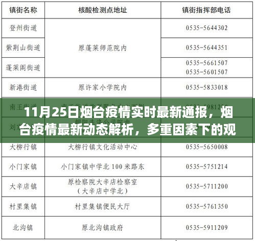 11月25日煙臺(tái)疫情實(shí)時(shí)最新通報(bào)，煙臺(tái)疫情最新動(dòng)態(tài)解析，多重因素下的觀察與思考