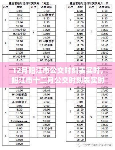 陽江市公交時(shí)刻表實(shí)時(shí)更新解析，十二月公交運(yùn)營(yíng)動(dòng)態(tài)觀察
