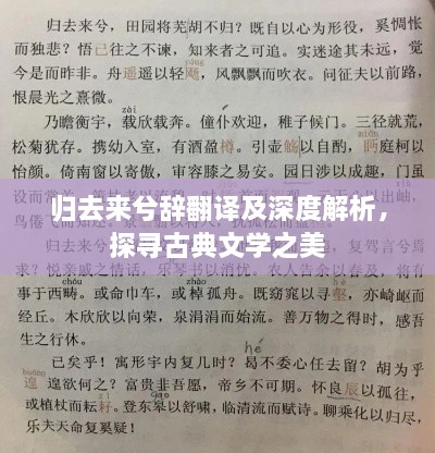歸去來(lái)兮辭翻譯及深度解析，探尋古典文學(xué)之美